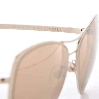 Chanel 18K Pilot Summer Sunglasses 4223 Gold 5 of 7