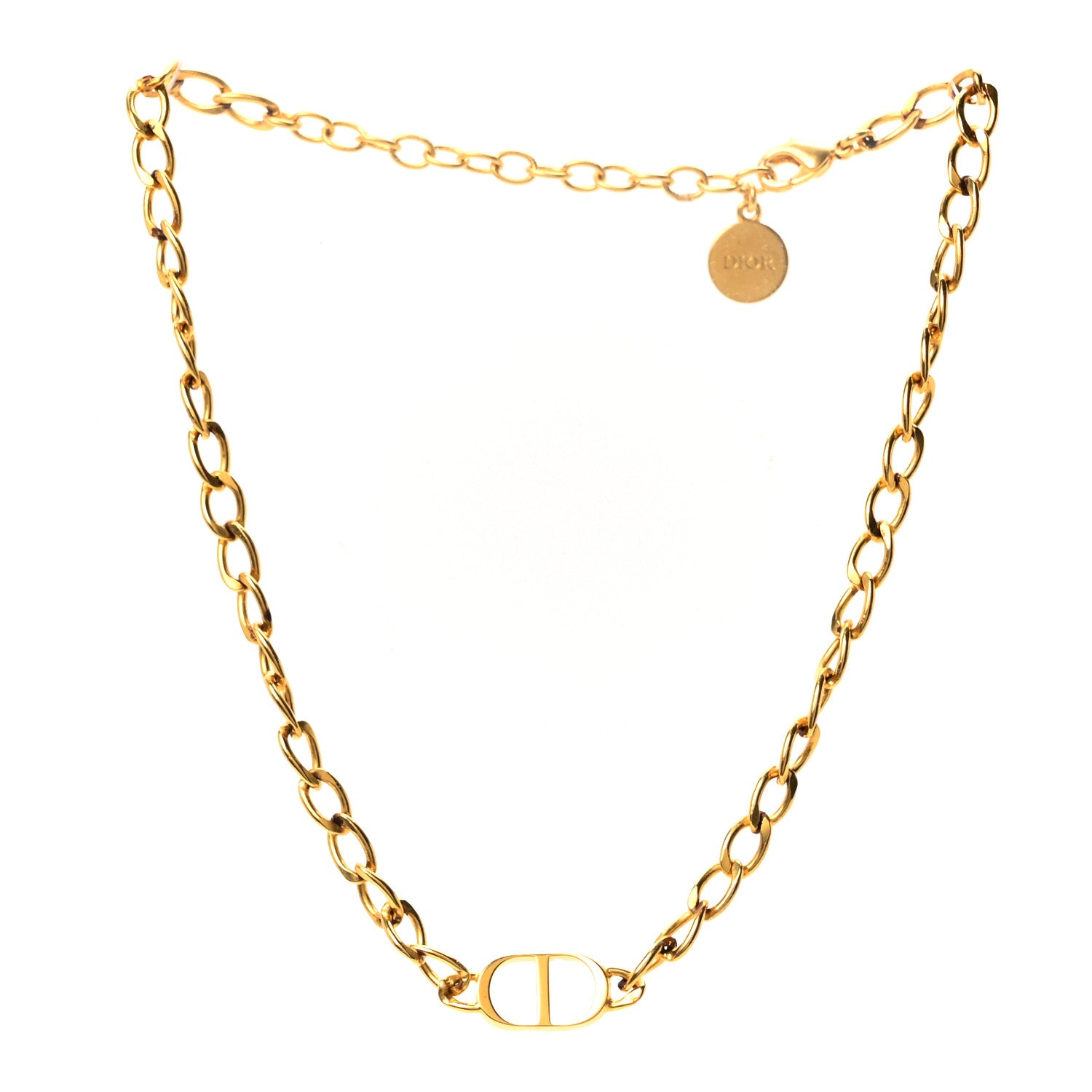 Christian Dior Metal Petit CD Choker Necklace Gold 3 of 4