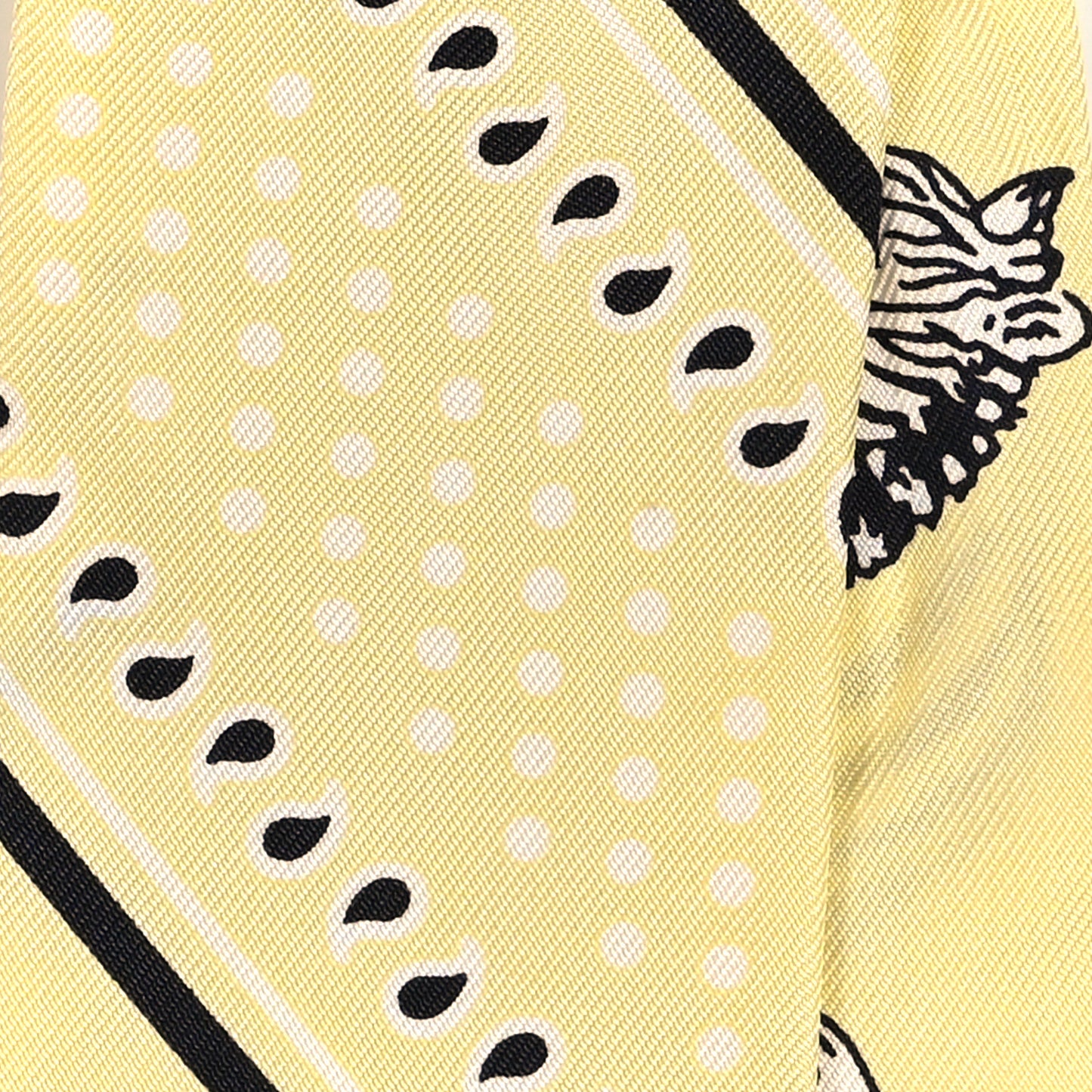 Silk Les Zebres Twilly Jaune Soufre Black