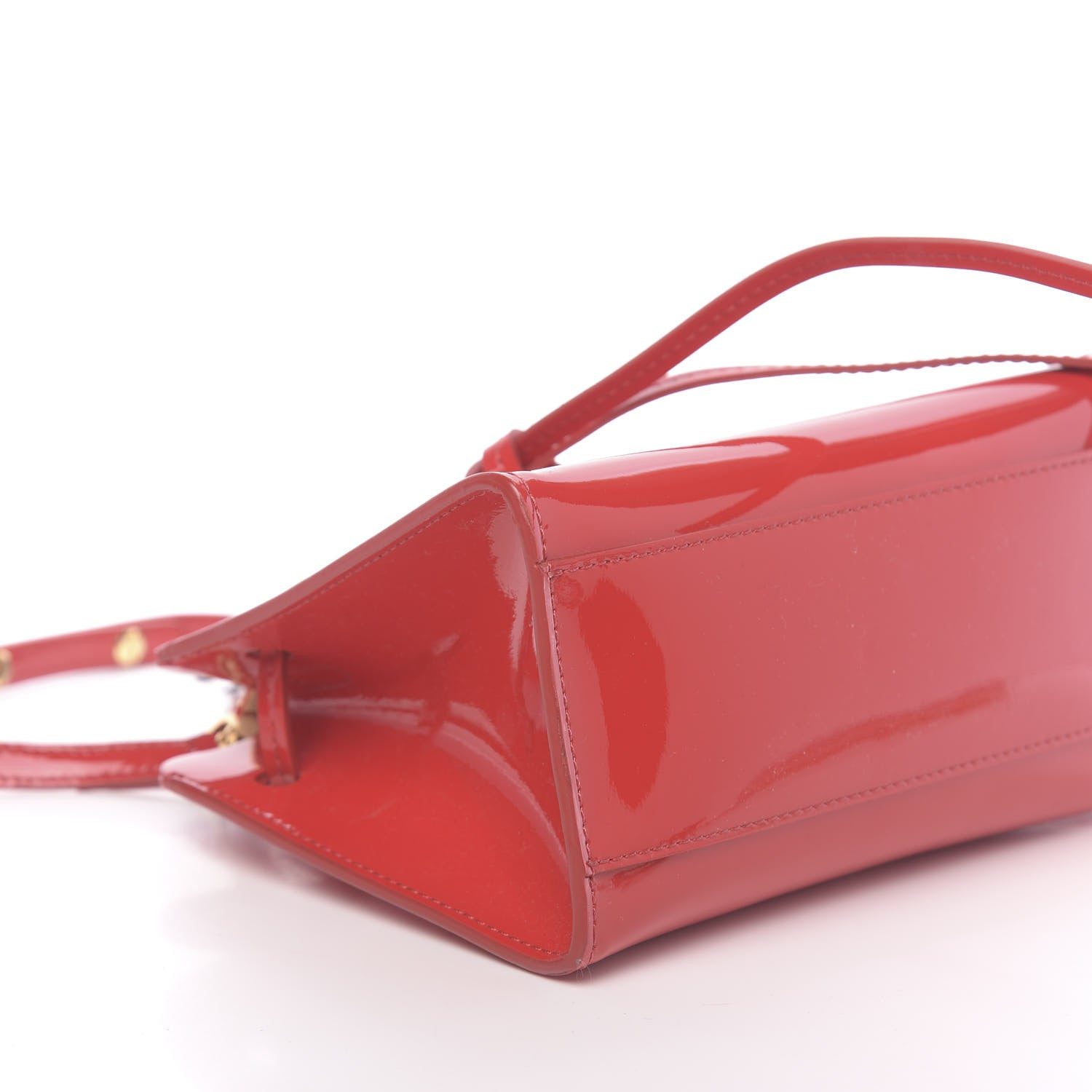 Mansur Gavriel Patent Mini Mini Sun Bag Flamma 10 of 11