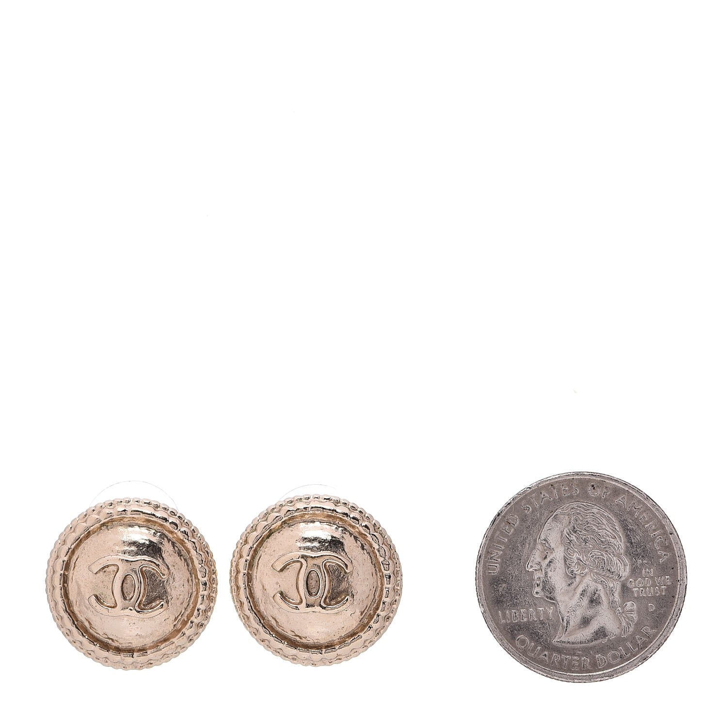 Chanel Medallion CC Earrings Gold 2 of 5