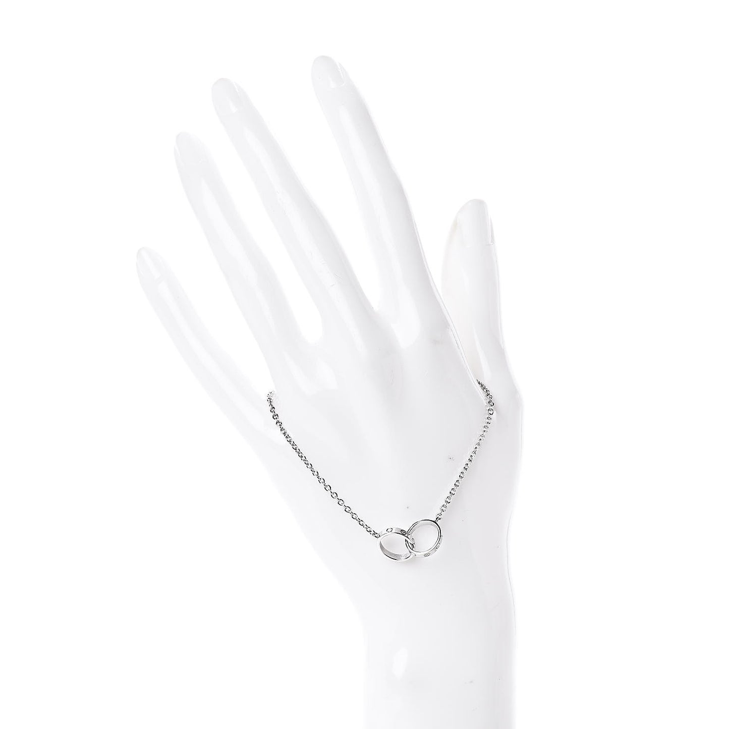 18K White Gold Interlocking LOVE Bracelet