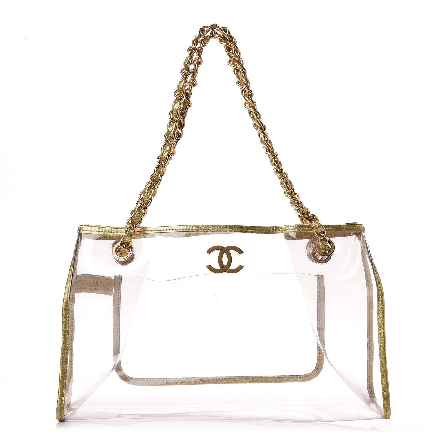 Vinyl Naked Tote Gold