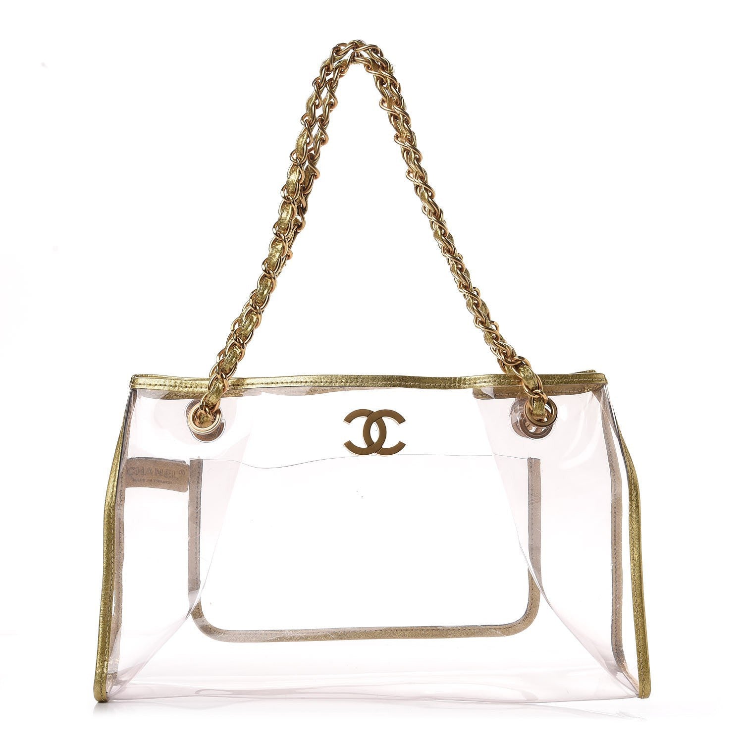 Chanel Vinyl Naked Tote Gold 1 of 8