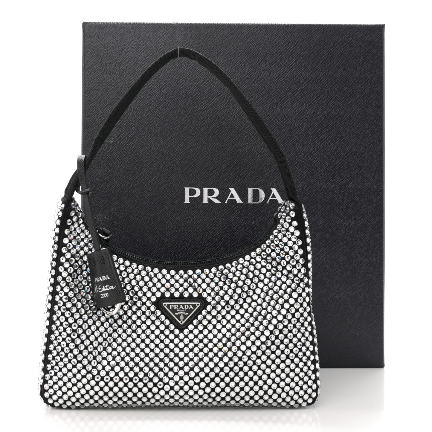 Satin Crystal Mini Re-Edition 2000 Bag Cristal