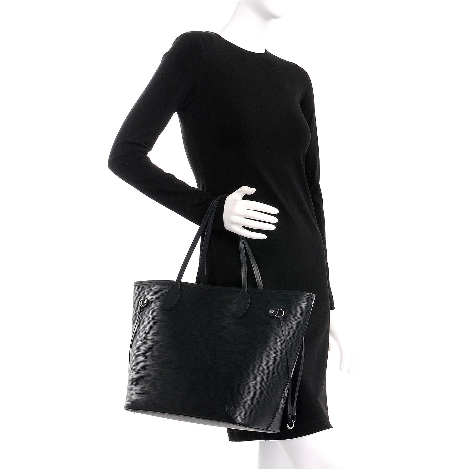 Louis Vuitton Epi Neverfull MM Black 2 of 8