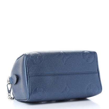 Louis Vuitton Metallic Empreinte Monogram Giant Speedy Bandouliere 20 Navy Nacre 4 of 8