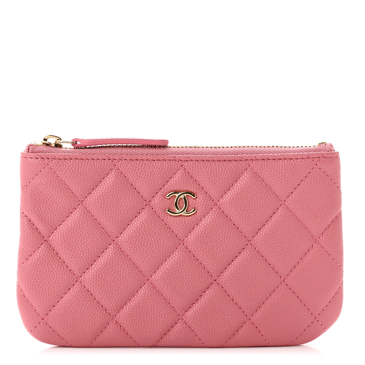 Chanel Caviar Quilted Small Cosmetic Case Dark Pink 1 of 7