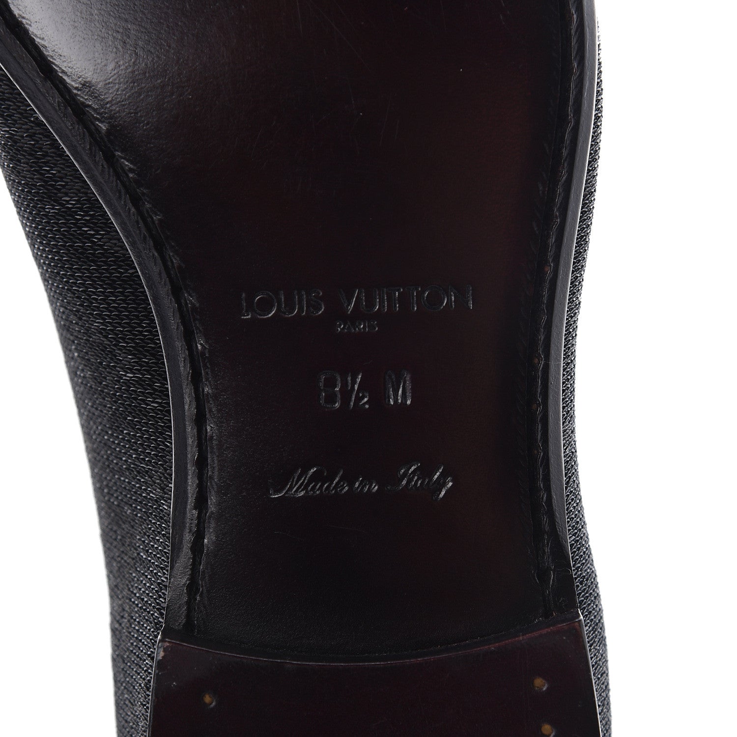 Louis Vuitton Monogram Embroided Sequins Mens Grenelle Richelieu Shoes 8.5 Black 6 of 7