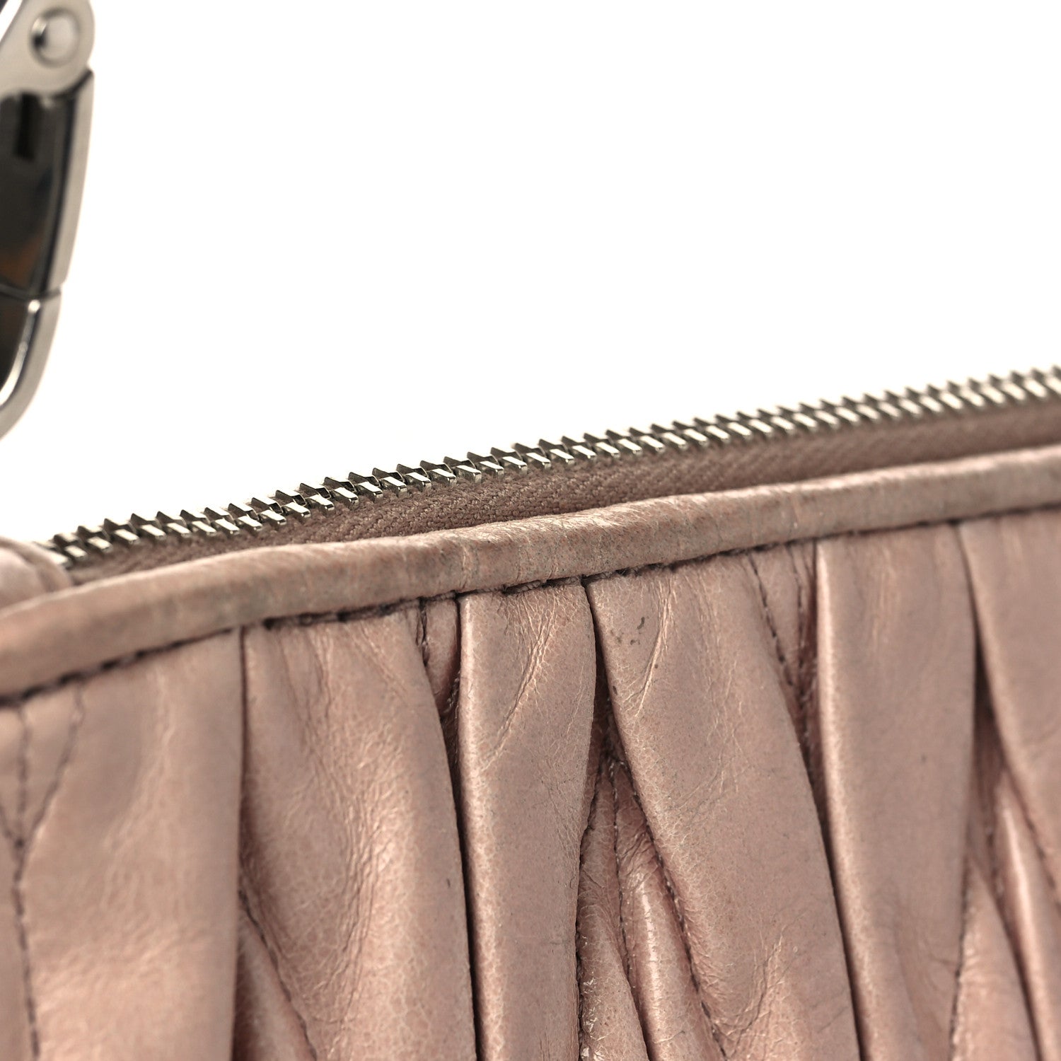 Miu Miu Nappa Matelasse Shine Shoulder Bag Pink 10 of 10