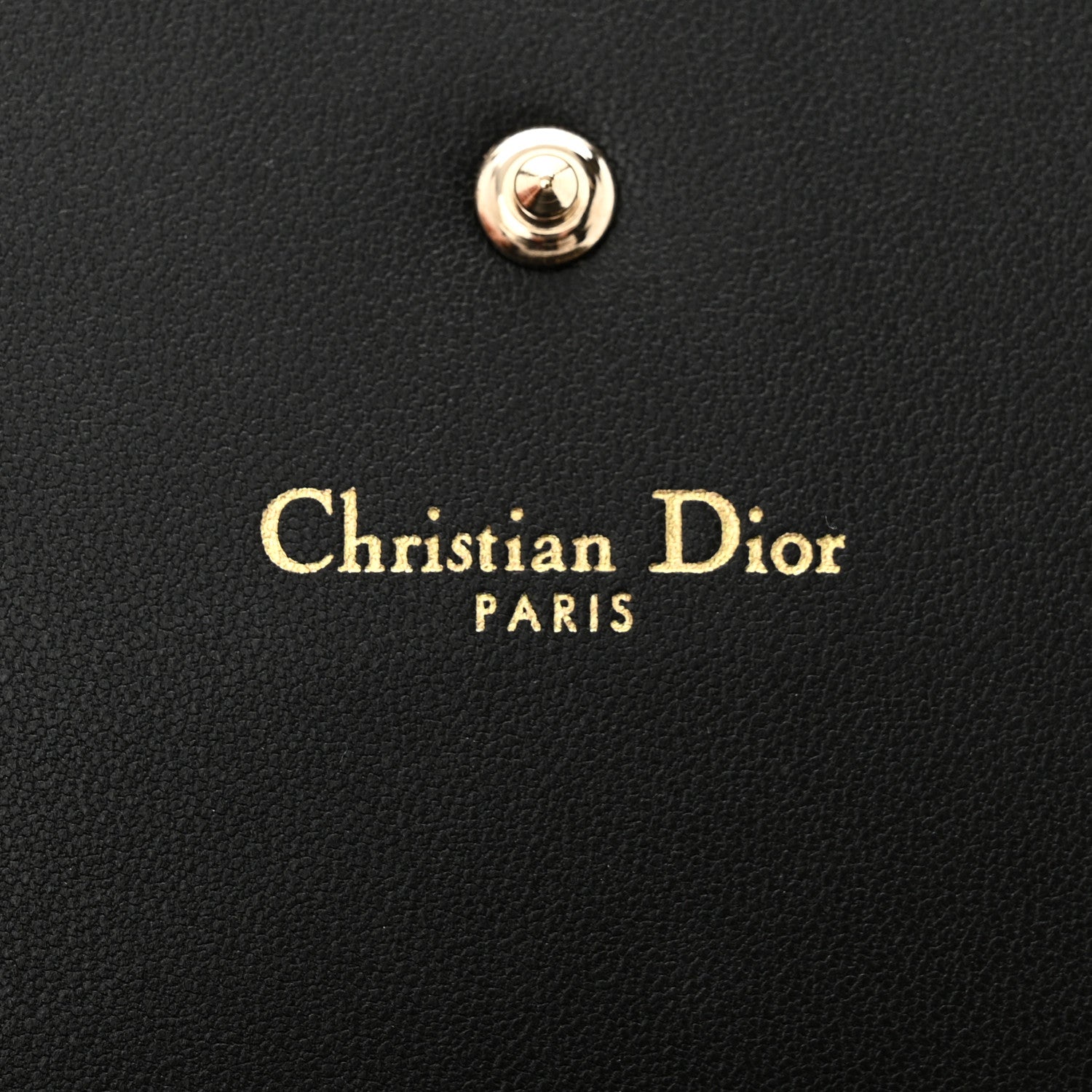 Christian Dior Grained Calfskin Diorama Croisiere Chain Wallet Black 6 of 10