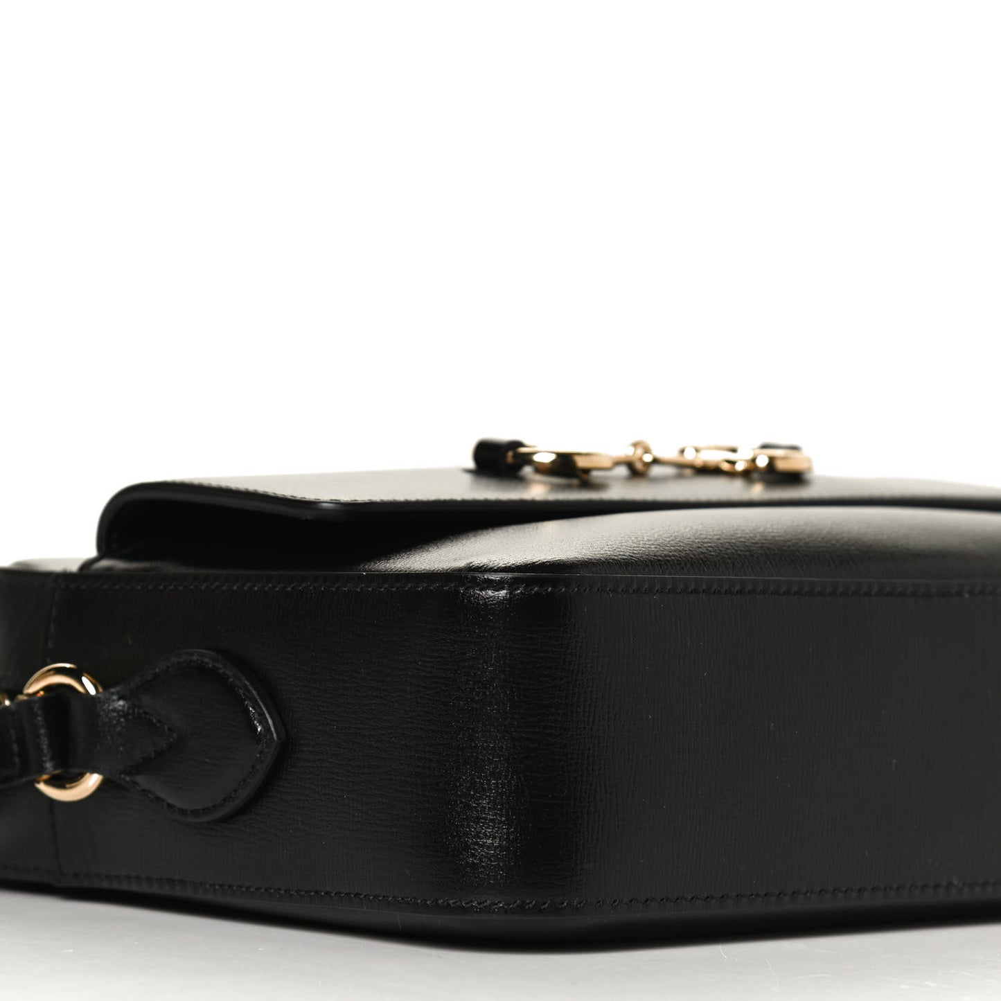 Textured Calfskin Small Horsebit 1955 Shoulder Bag Black