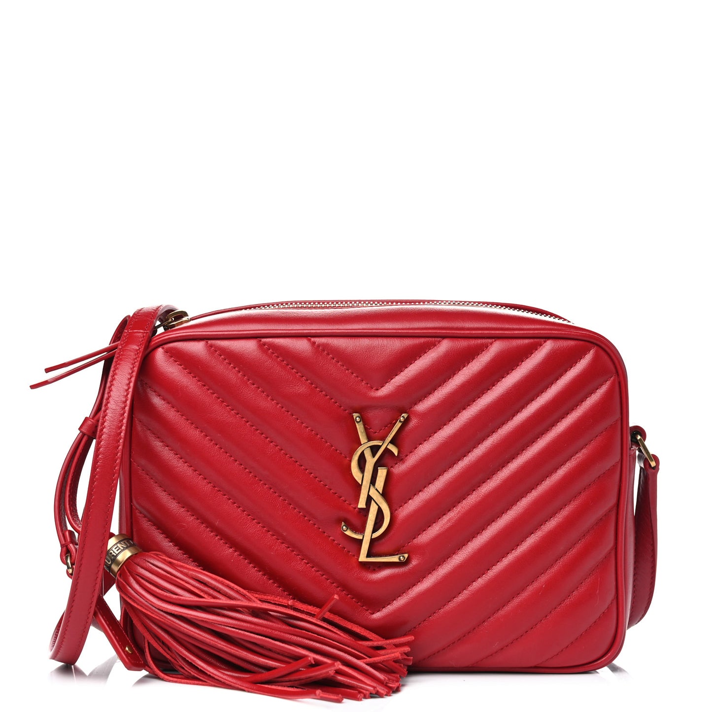 Calfskin Matelasse Monogram Lou Camera Bag Eros Red