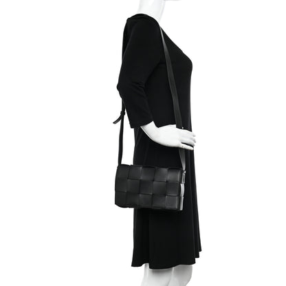 Bottega Veneta Lambskin Maxi Intrecciato Cassette Crossbody Bag Black 2 of 10