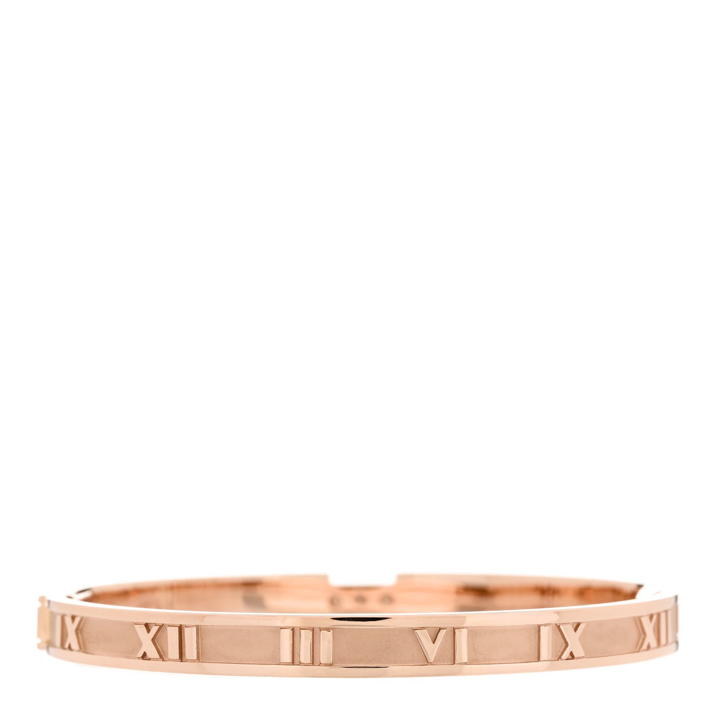18K Rose Gold Diamond Atlas Closed Hinged Bangle Bracelet