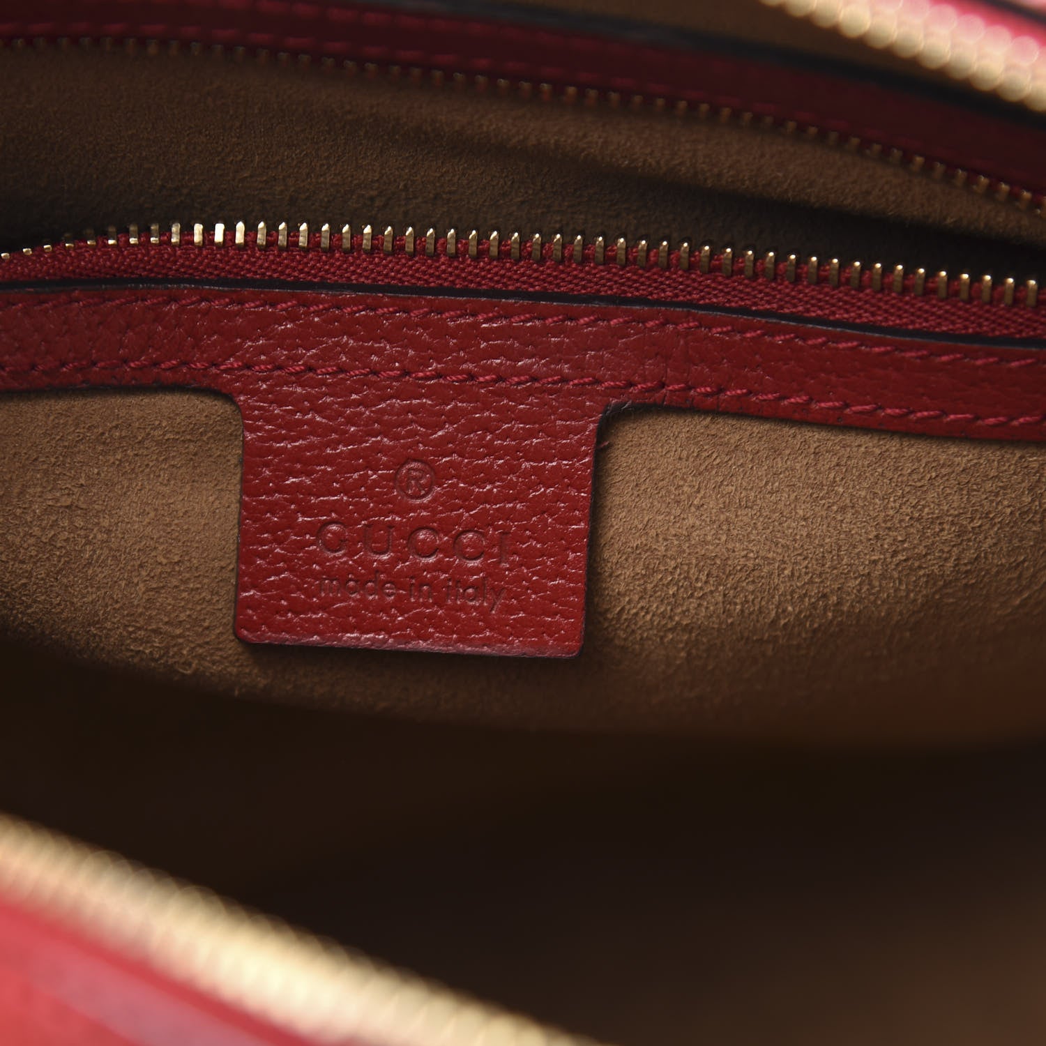 Gucci GG Supreme Monogram Tian Small Boston Beige Multicolor Red 6 of 11
