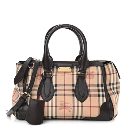Burberry Haymarket Check Small Gladstone Chocolate 1 of 9