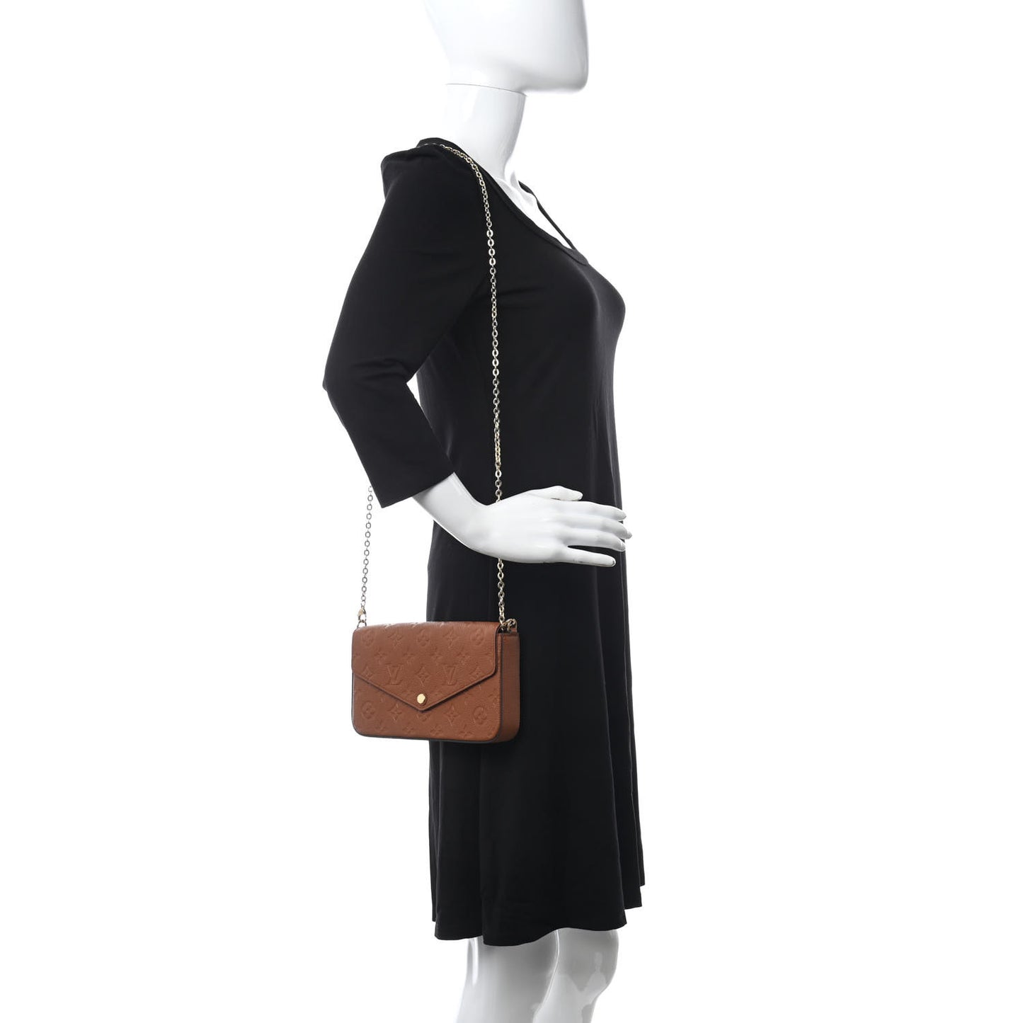 Empreinte Pochette Felicie Chain Wallet Cognac