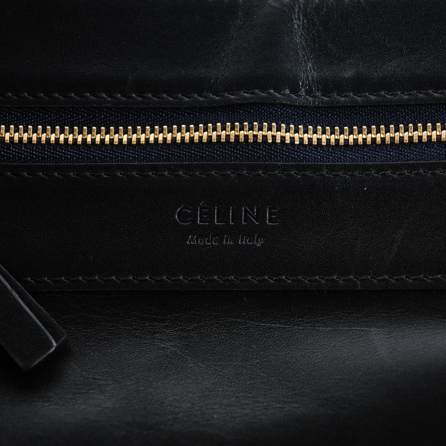 Celine Lambskin Horizontal Cabas Black 7 of 10