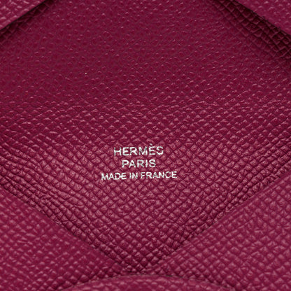 Hermes Epsom Calvi Card Case Rose Pourpre 6 of 6