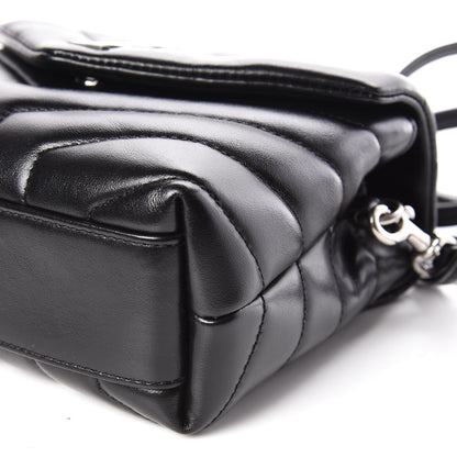 Saint Laurent Calfskin Y Quilted Monogram Toy Loulou Crossbody Bag Black 9 of 12