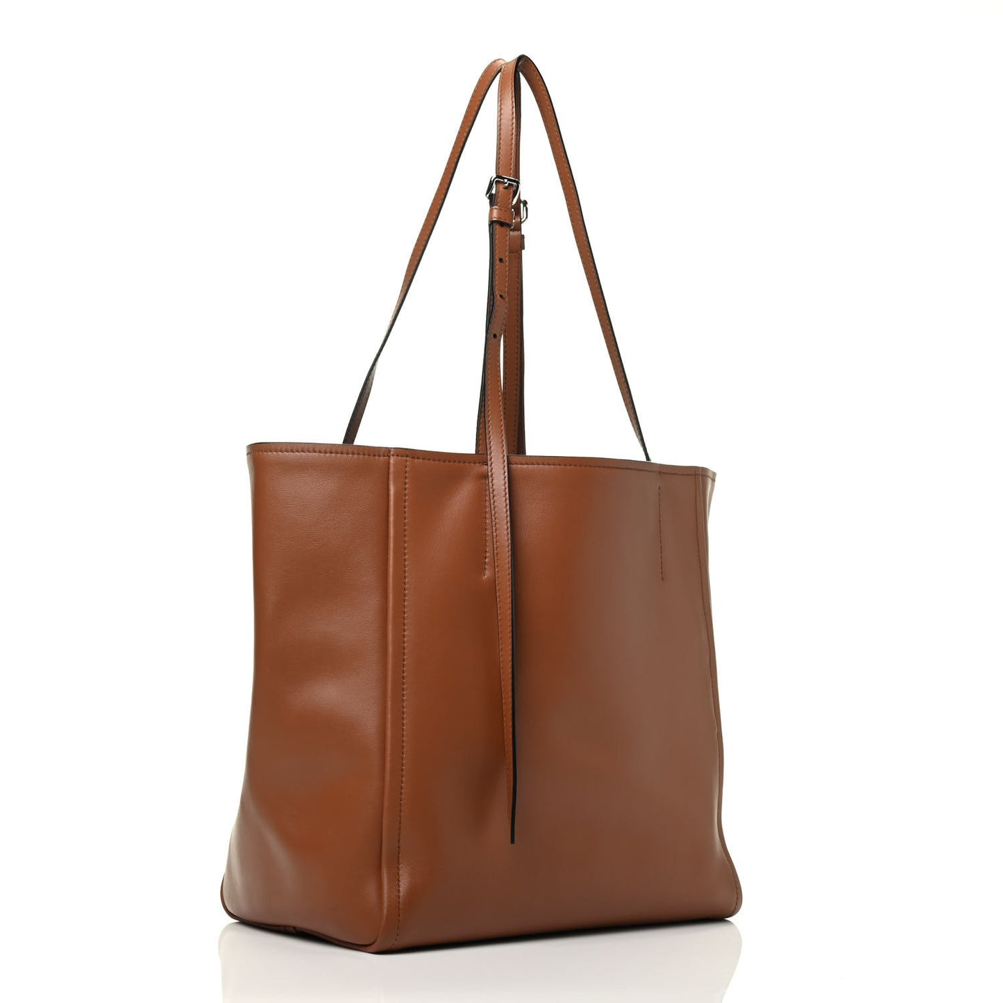 Calfskin Large Concept Shopper Tote Cuoio