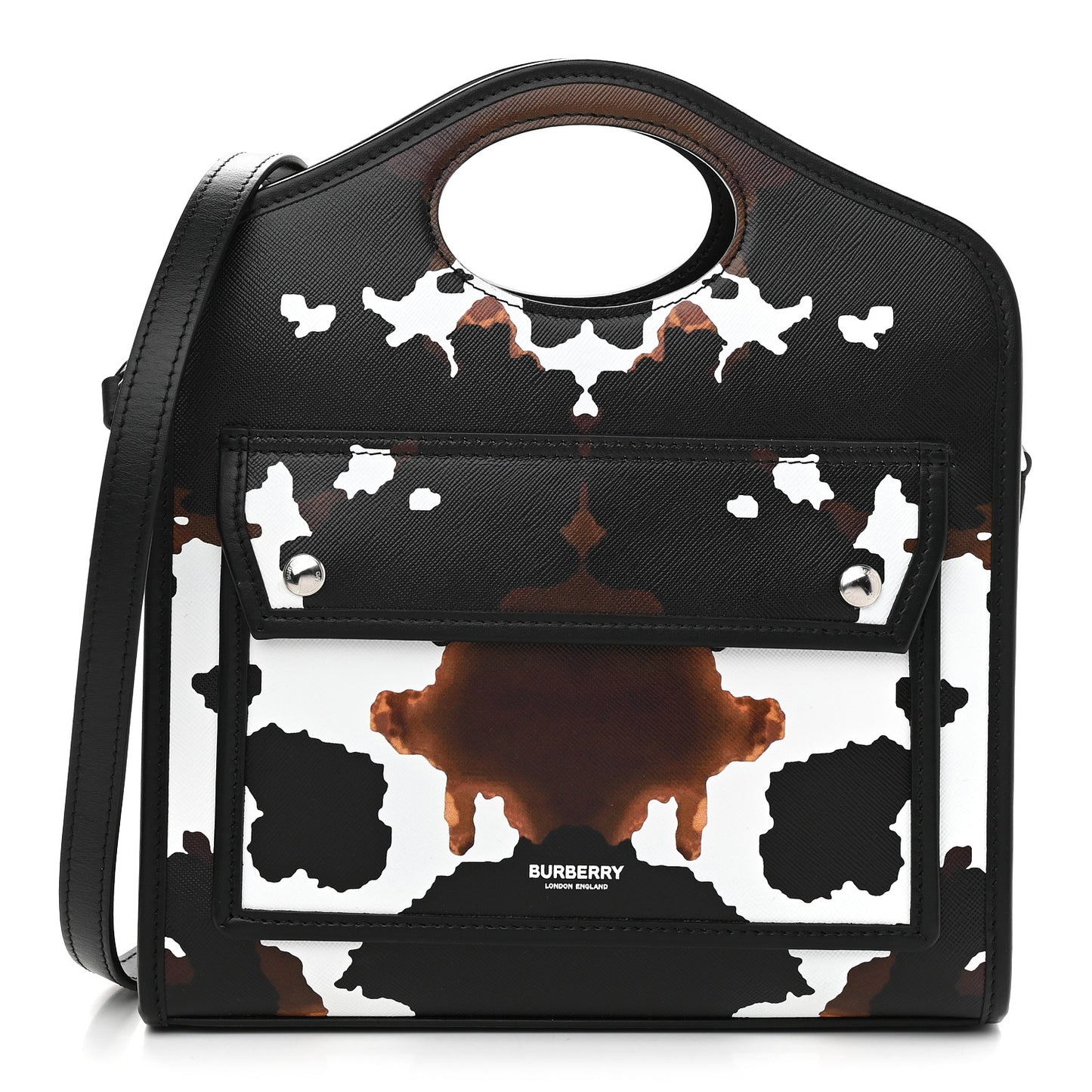 Calfskin Cow Print Mini Pocket Bag Multicolor