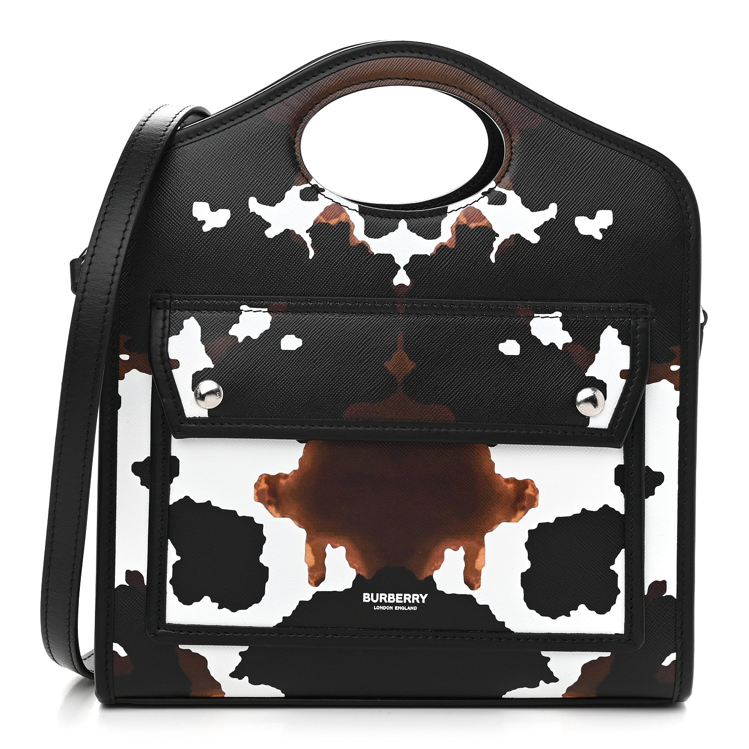 Burberry Calfskin Cow Print Mini Pocket Bag Multicolor 1 of 8