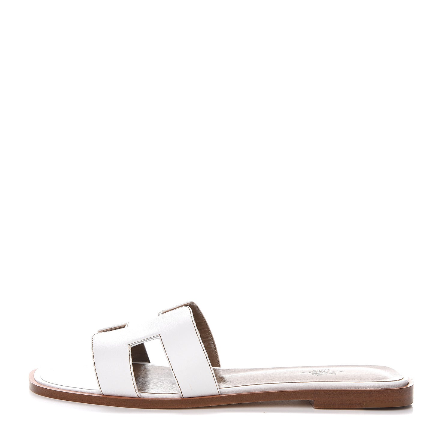 Box Calfskin Oran Sandals 39 White