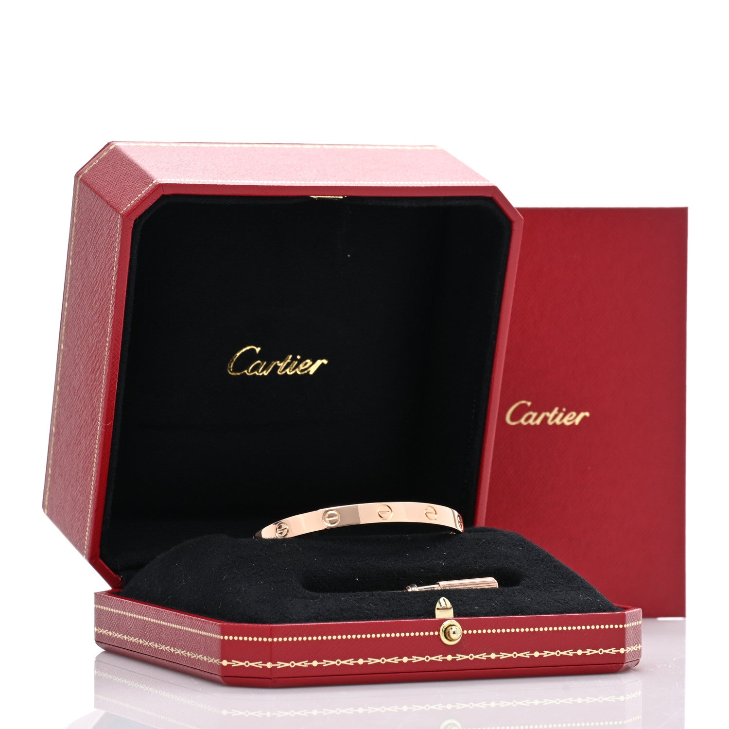 Cartier 18K Pink Gold LOVE Bracelet 17 5 of 5