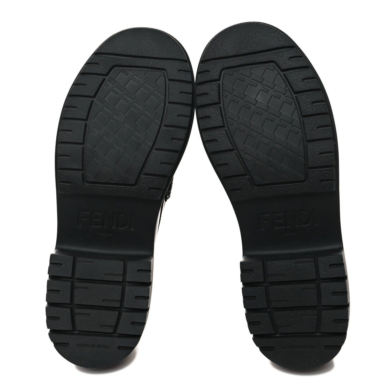 Fendi Vitello Abrasivato Fendigraphy 50mm Loafers 41 Black 5 of 11