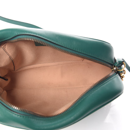 Gucci Calfskin Matelasse Small GG Marmont Chain Shoulder Bag Emerald Green 5 of 9