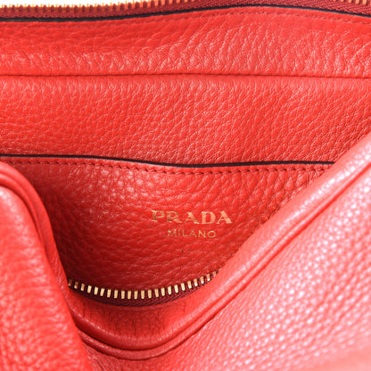 Prada Vitello Phenix Flap Crossbody Rosso 7 of 8