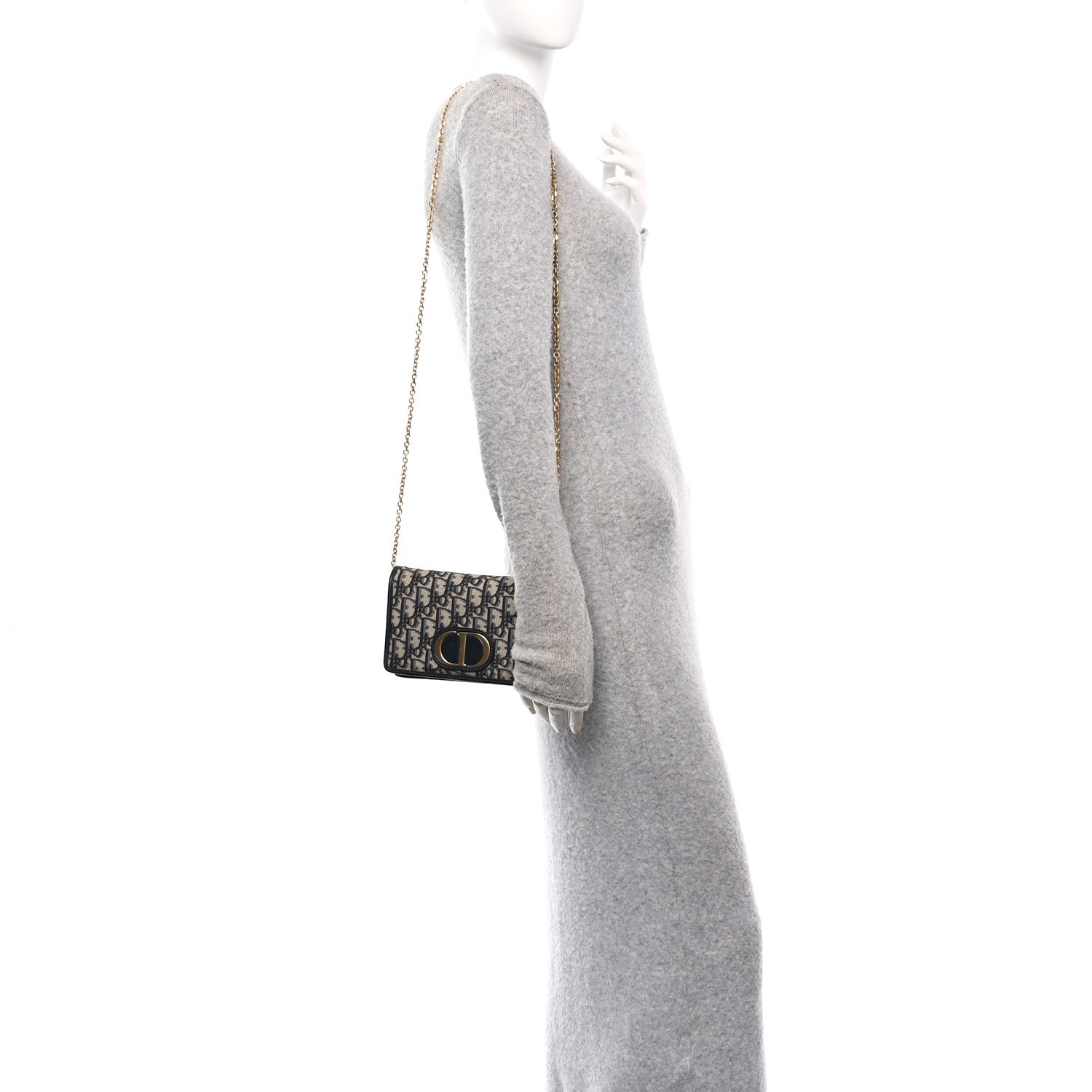 Christian Dior Oblique 30 Montaigne 2-In-1 Pouch Blue 2 of 9