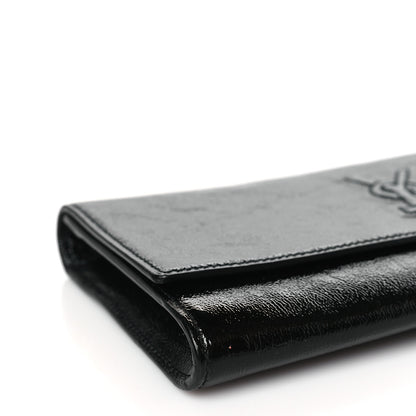 Saint Laurent Textured Patent Monogram Small Belle De Jour Clutch Black 8 of 9