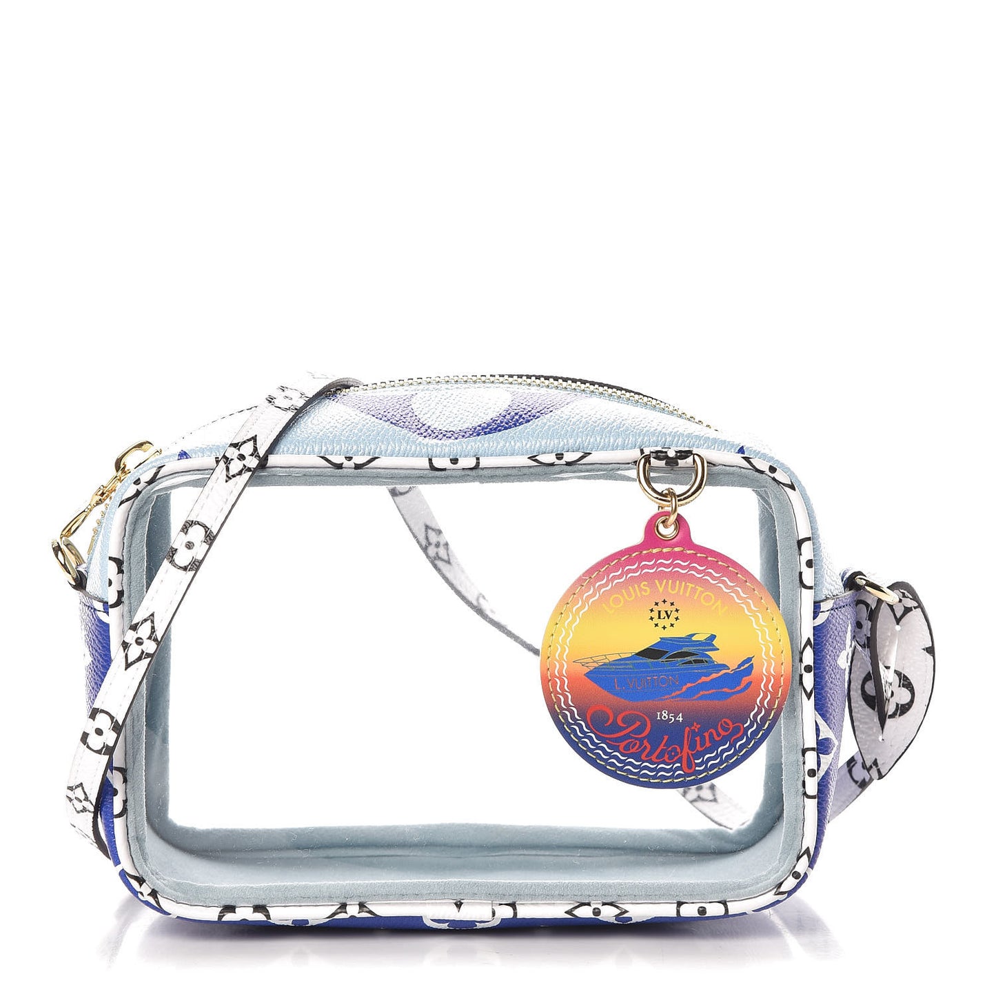 Monogram Giant Portofino Beach Pouch Blue