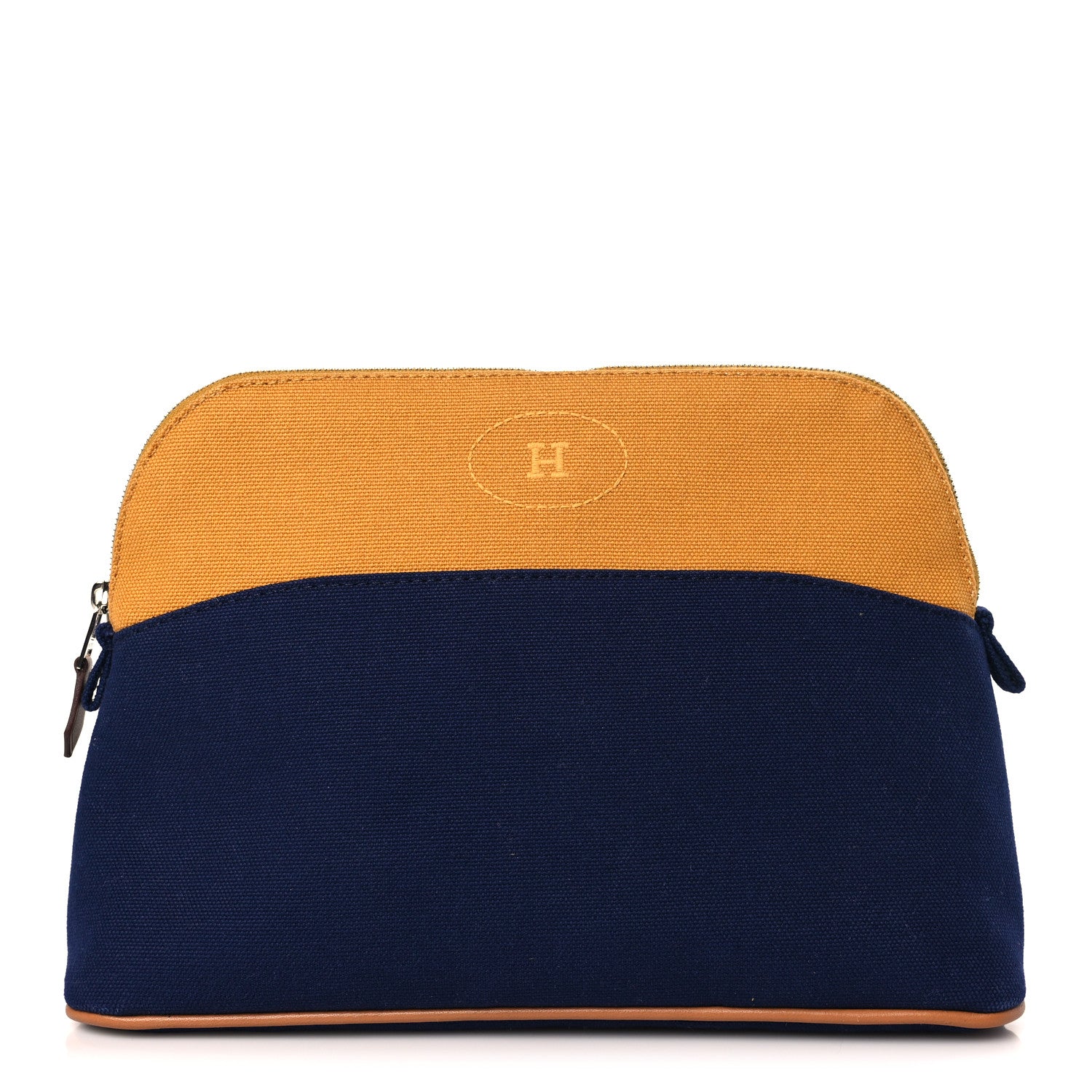 Hermes Cotton Canvas Bolide Travel Cosmetic Pouch 1 of 8