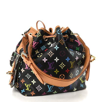 Louis Vuitton Monogram Multicolor Petit Noe Black 3 of 13