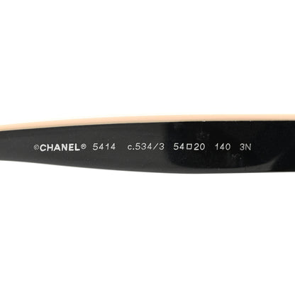 Chanel Acetate CC Butterfly Sunglasses 5414 Black Beige 5 of 6