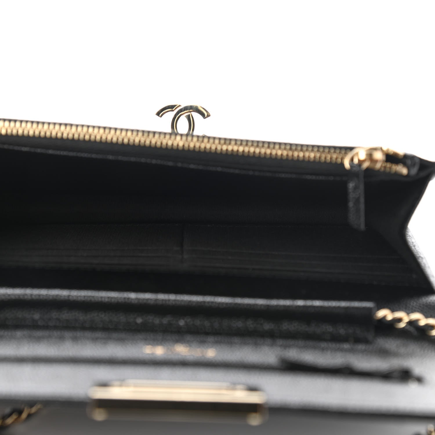 Chanel Caviar Quilted Golden Class Wallet On Chain WOC Black 6 of 13