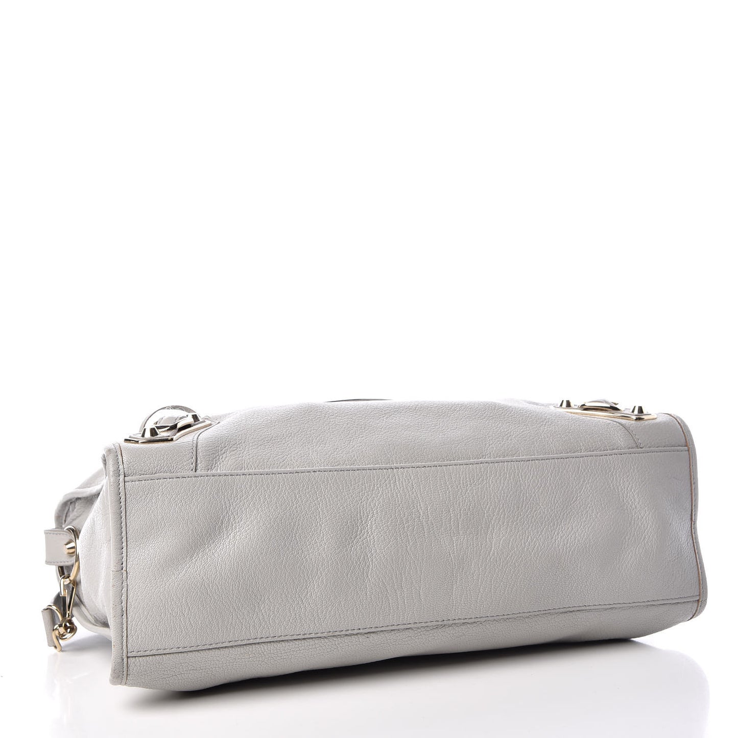 Chevre Gold Metallic Edge Hardware City Gris Perle