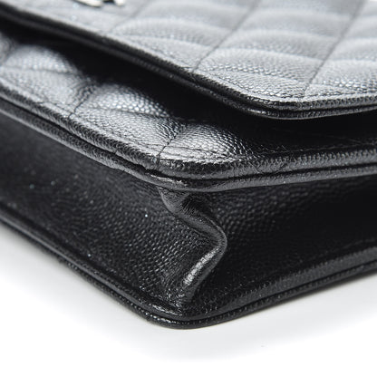 Chanel Iridescent Caviar Quilted Wallet On Chain WOC Black 11 of 14