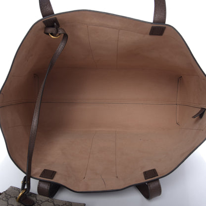Gucci GG Supreme Monogram Web Ophidia Tote Brown 5 of 10