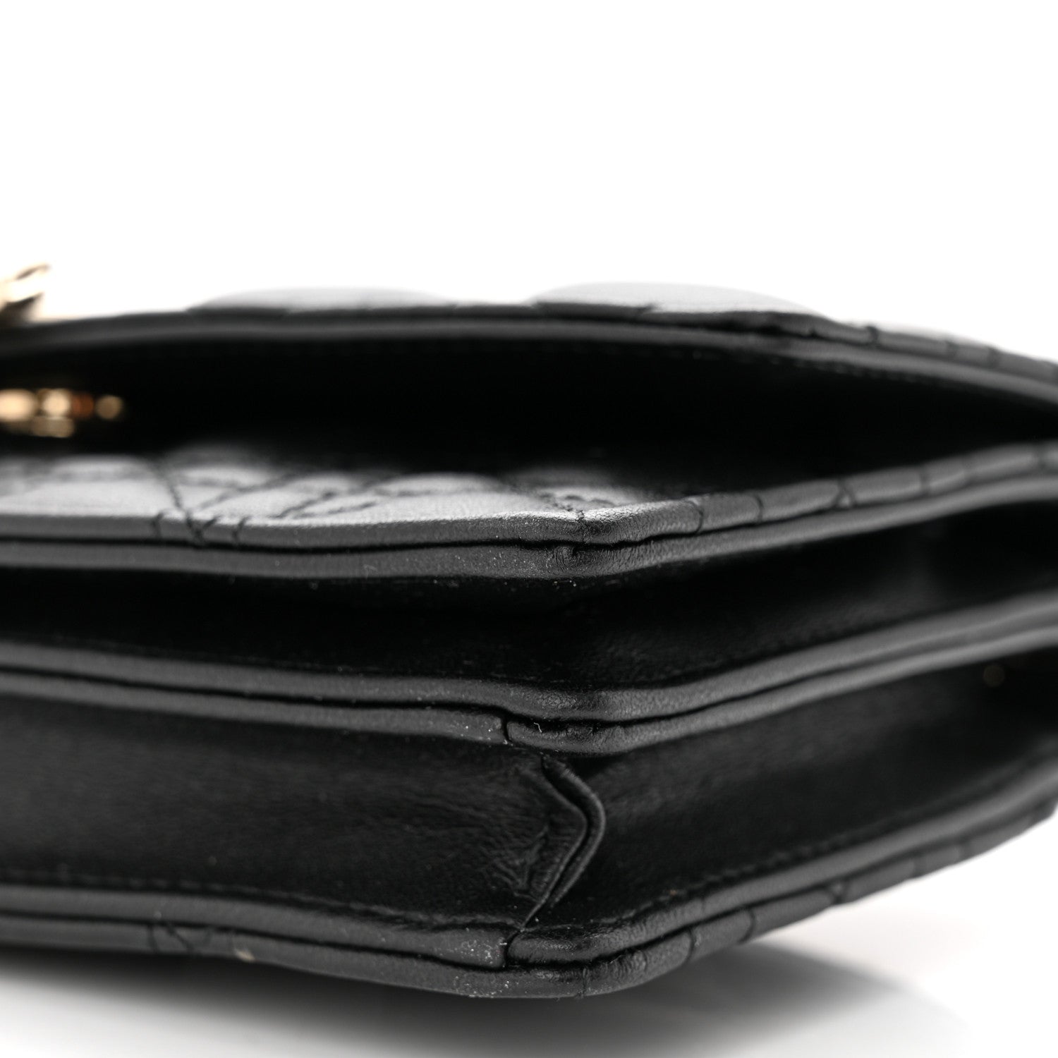 Christian Dior Lambskin Lady Dior Top Handle Clutch Black 11 of 13