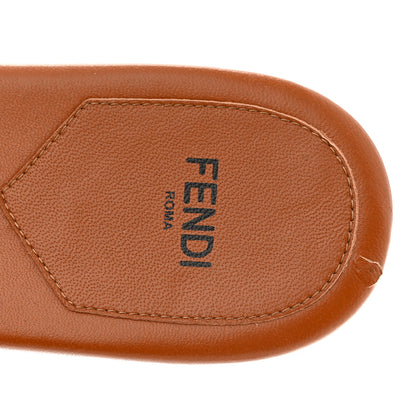 Fendi Vitello Cuoio Baguette Flat Slide Sandals 39 Brown 7 of 8
