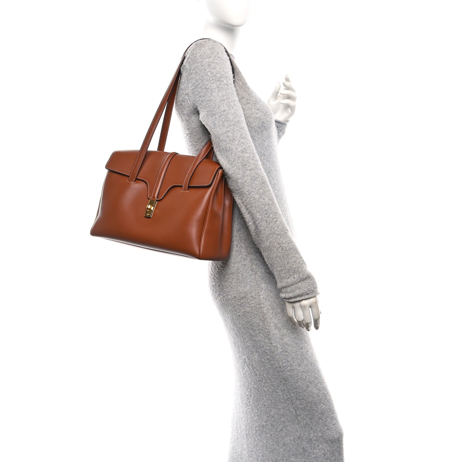 Celine Calfskin Medium Soft 16 Bag Tan 2 of 9