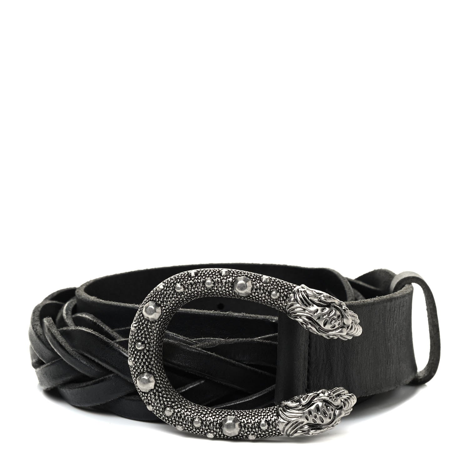 Gucci Calfskin Braided Dionysus Belt 100 40 Black 1 of 4