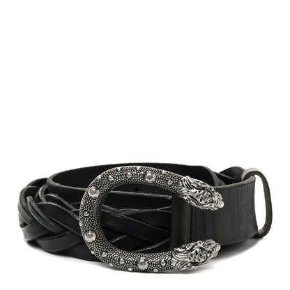 Gucci Calfskin Braided Dionysus Belt 100 40 Black 1 of 4