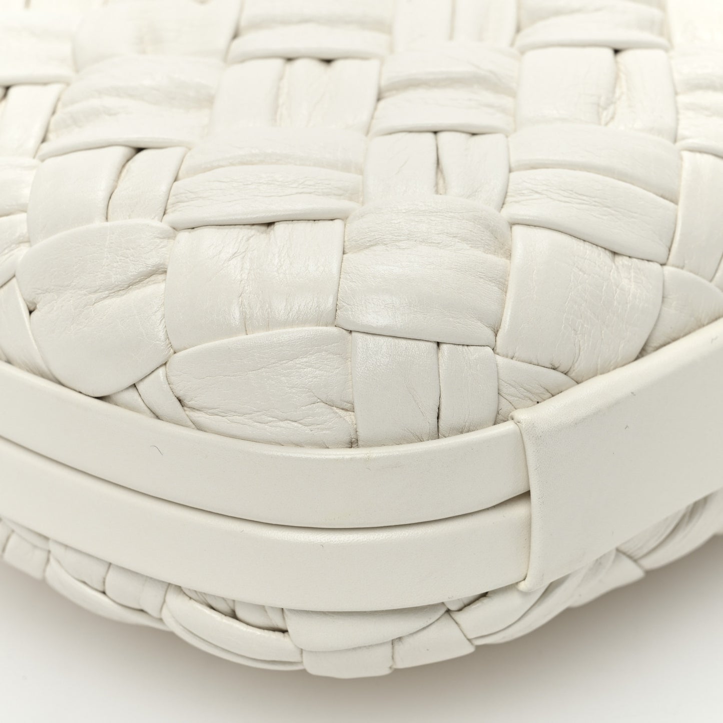 Foulard Intrecciato Minaudiere Knot Clutch Bone