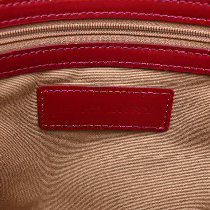 Burberry Nova Check Patent Trim Shopper Tote Red 5 of 10